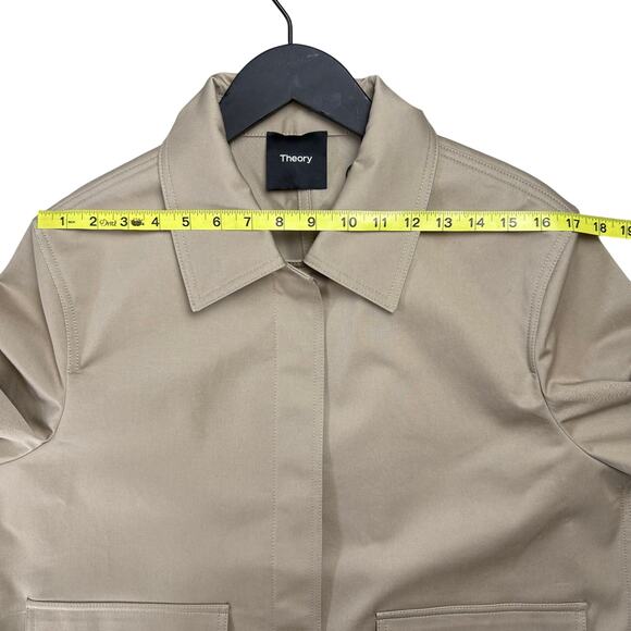 New THEORY Cotton Boxy Patch Jacket XL - Picture 14 of 16